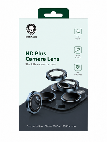 محافظ لنز گرین لاین مدل HD Plus اپل iPhone 15 Pro / 15 Pro Max
